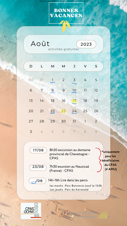 Activités C&L août 2023